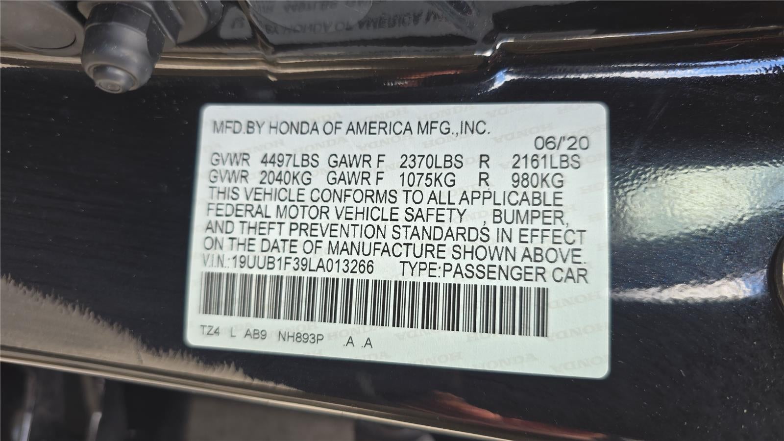 2020 Acura TLX 4DR SDN 2.4L FWD