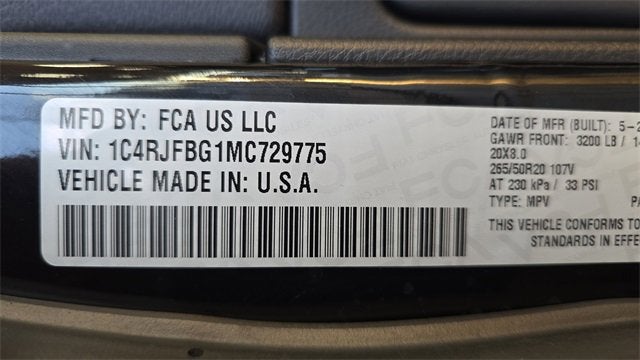 2021 Jeep Grand Cherokee 80th Anniversary