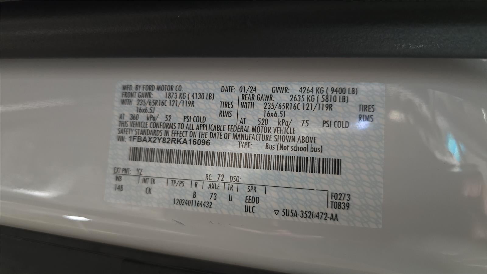 2024 Ford Transit Passenger Wagon XL