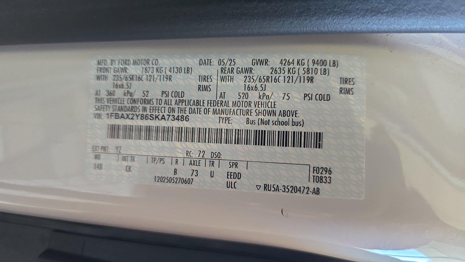 2025 Ford Transit Passenger Wagon XL