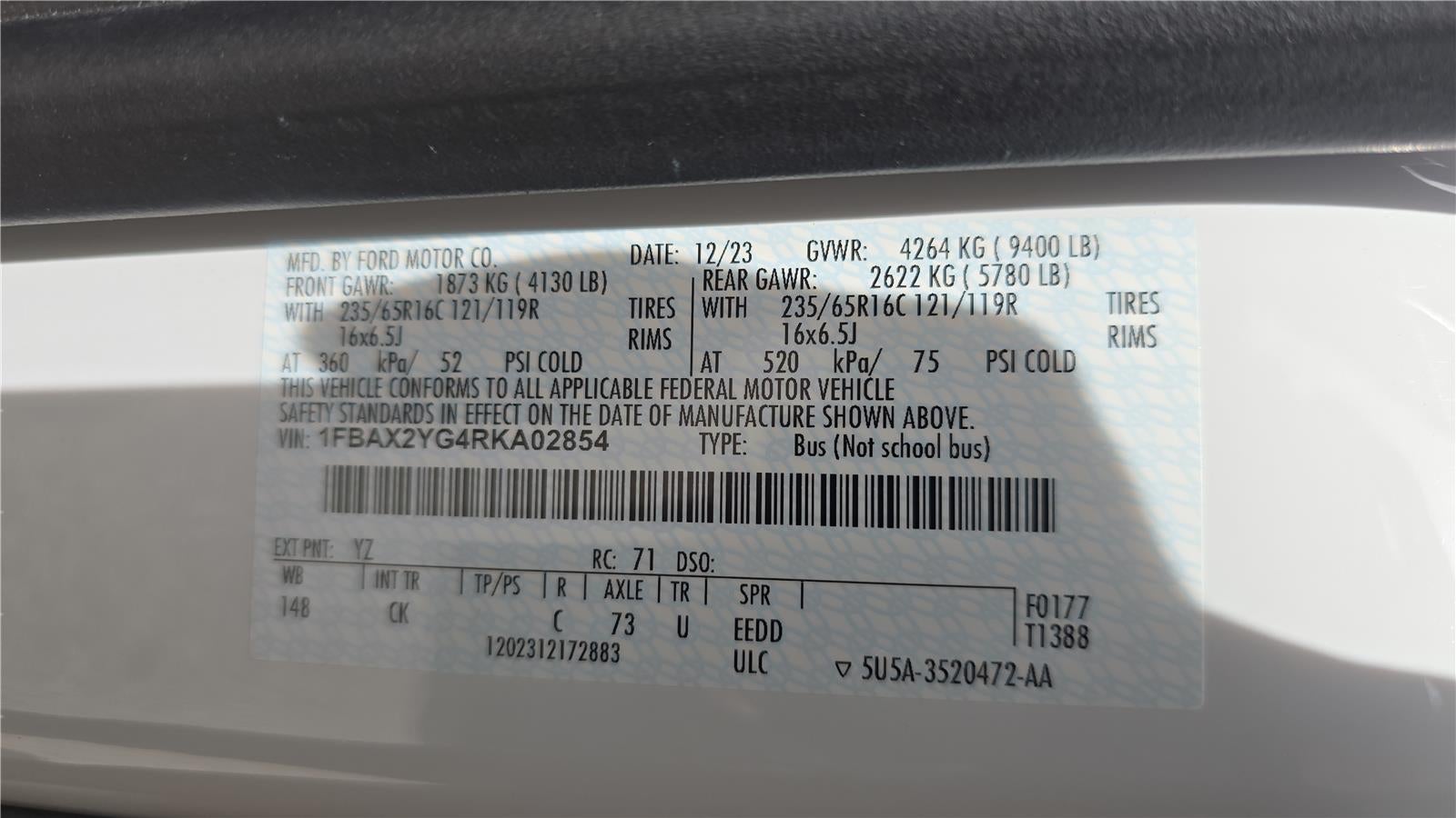 2024 Ford Transit Passenger Wagon XL