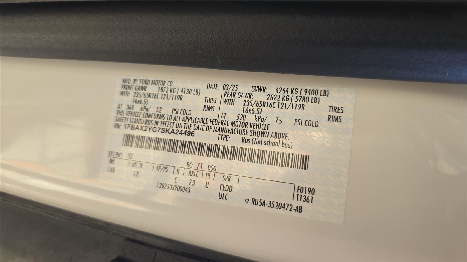 2025 Ford Transit Passenger Wagon XL