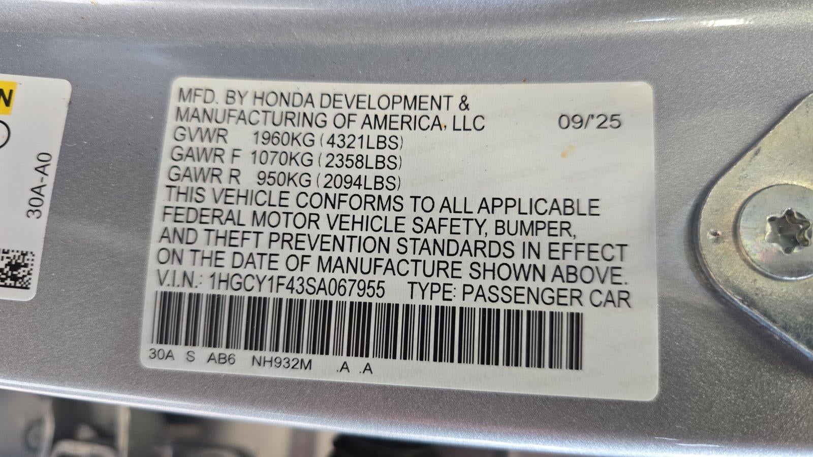 2025 Honda Accord Sedan SE