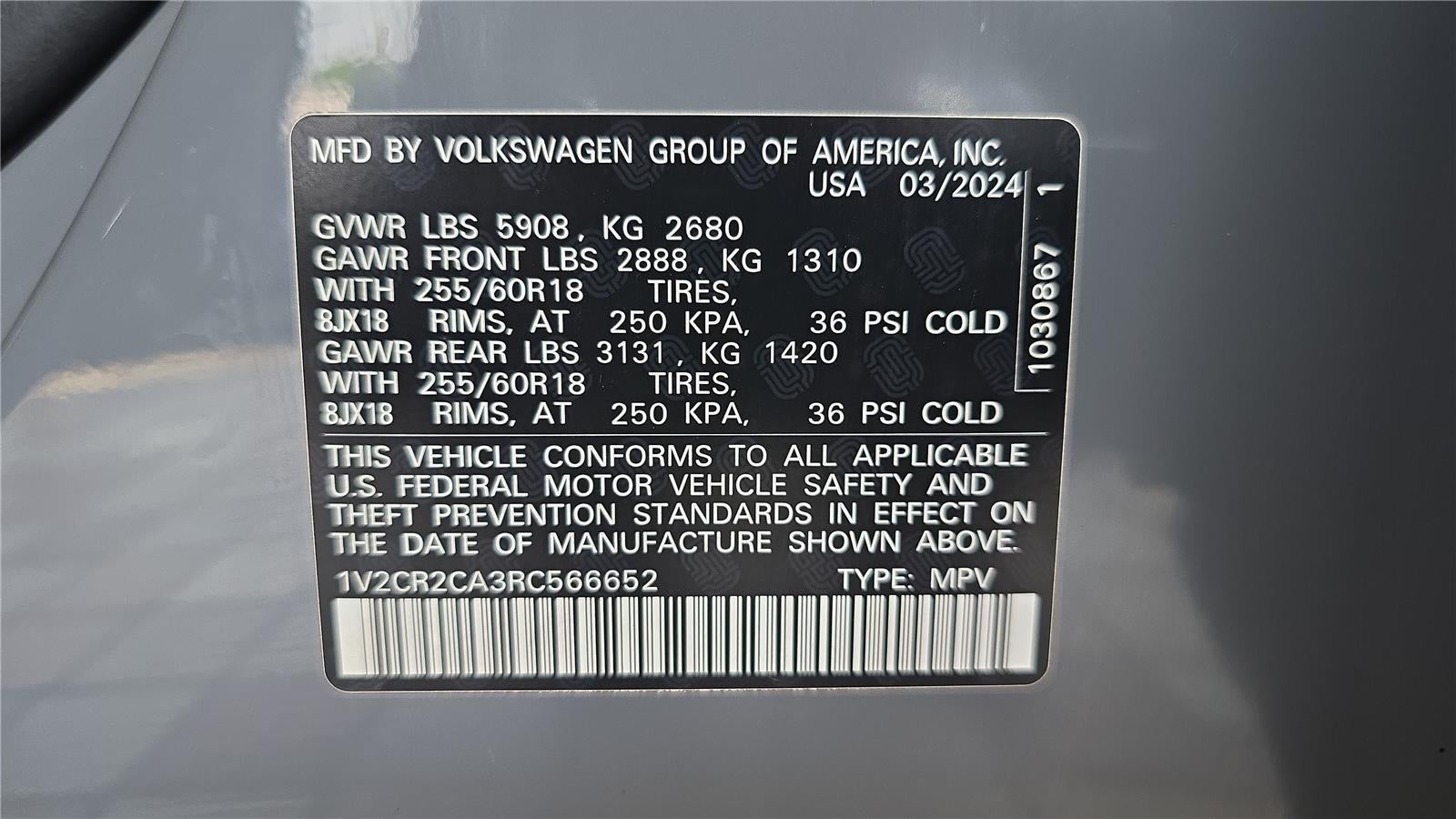 2024 Volkswagen Atlas 2.0T Peak Edition SE w/Technology