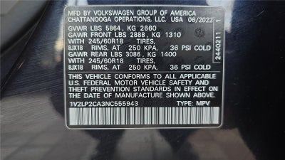 2022 Volkswagen Atlas 2.0T SE