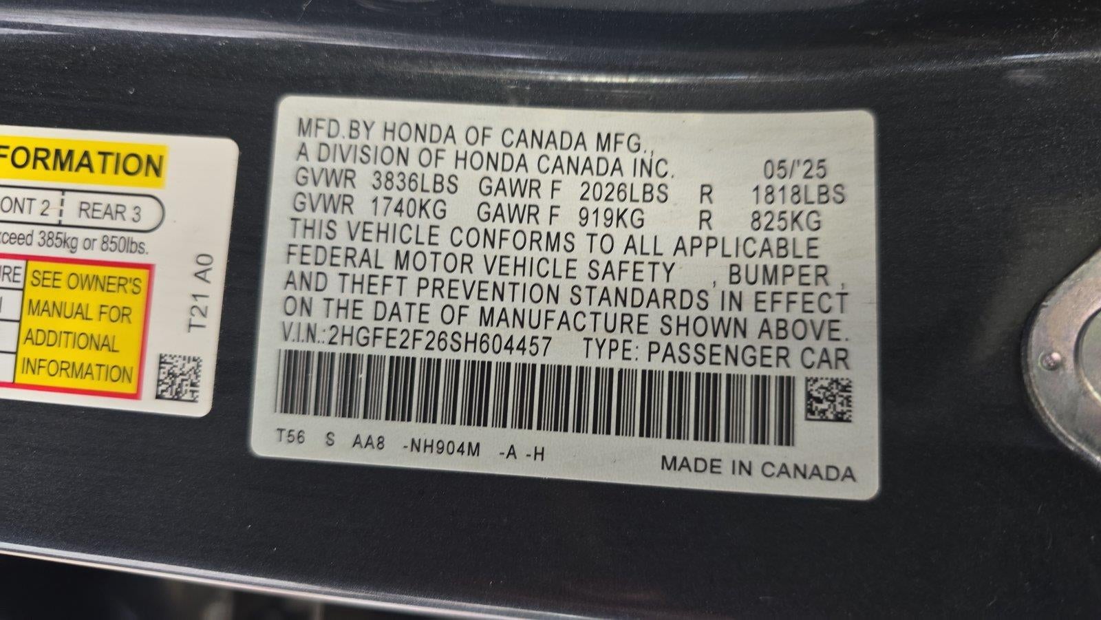 2025 Honda Civic Sedan LX