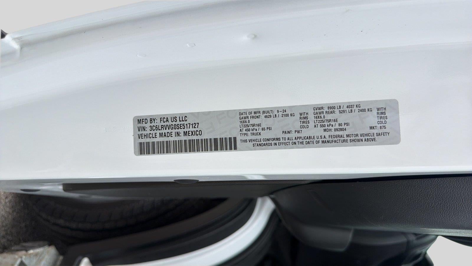 2025 RAM ProMaster Cargo Van Tradesman