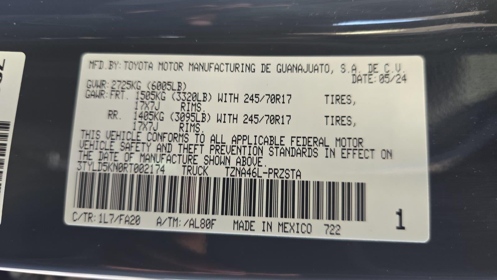 2024 Toyota Tacoma 4WD SR
