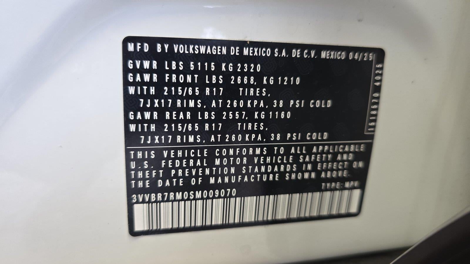 2025 Volkswagen Tiguan S