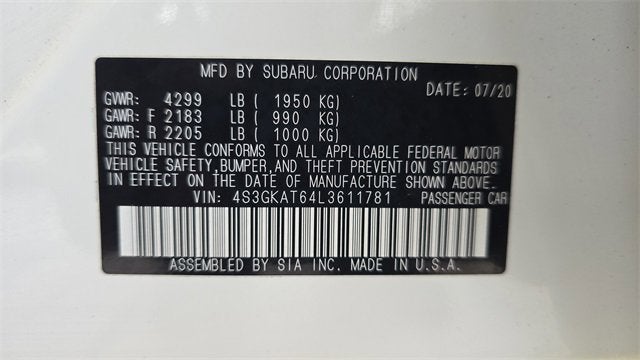 2020 Subaru Impreza Limited