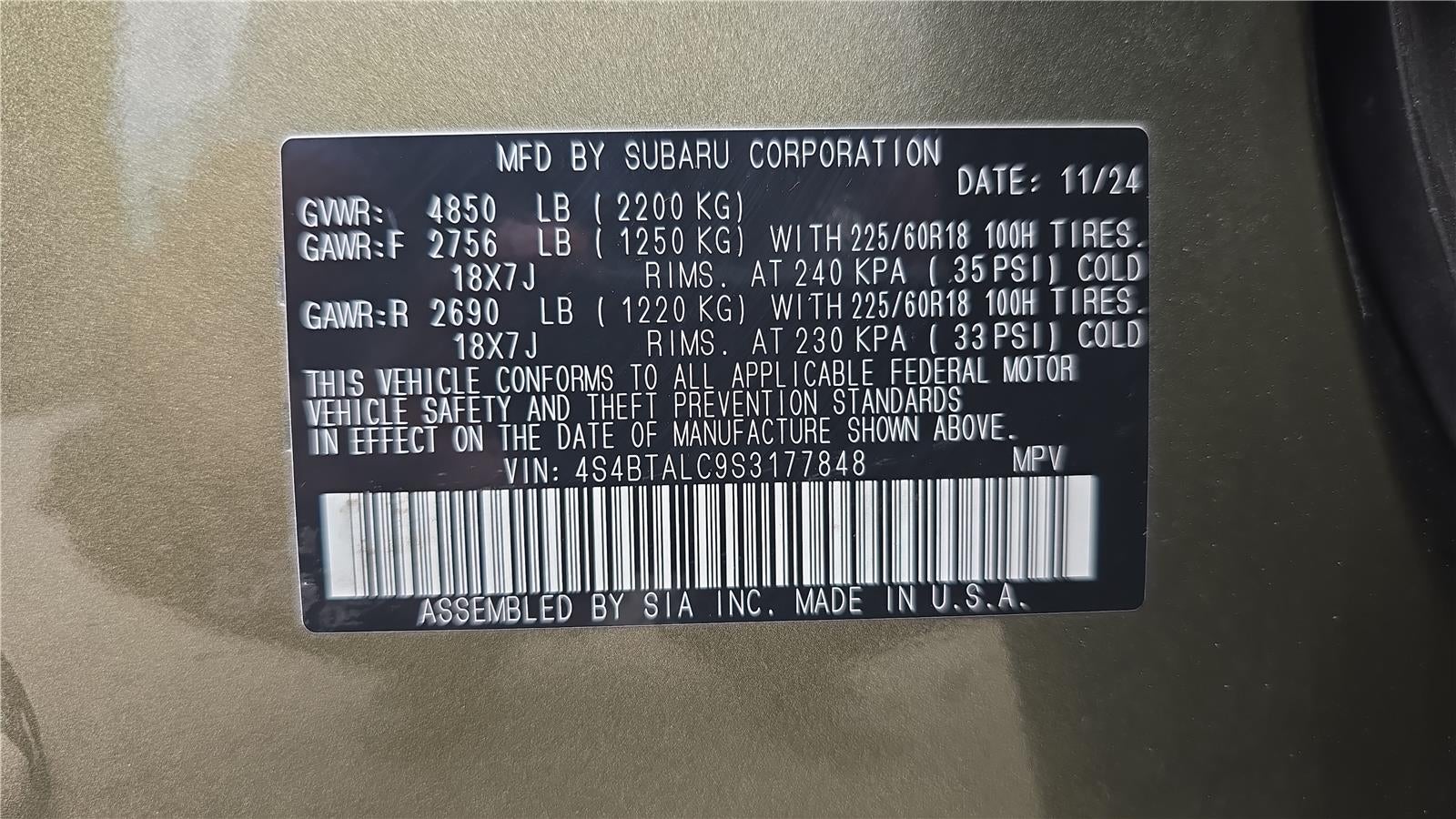 2025 Subaru Outback Onyx Edition
