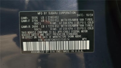 2025 Subaru Outback Limited XT