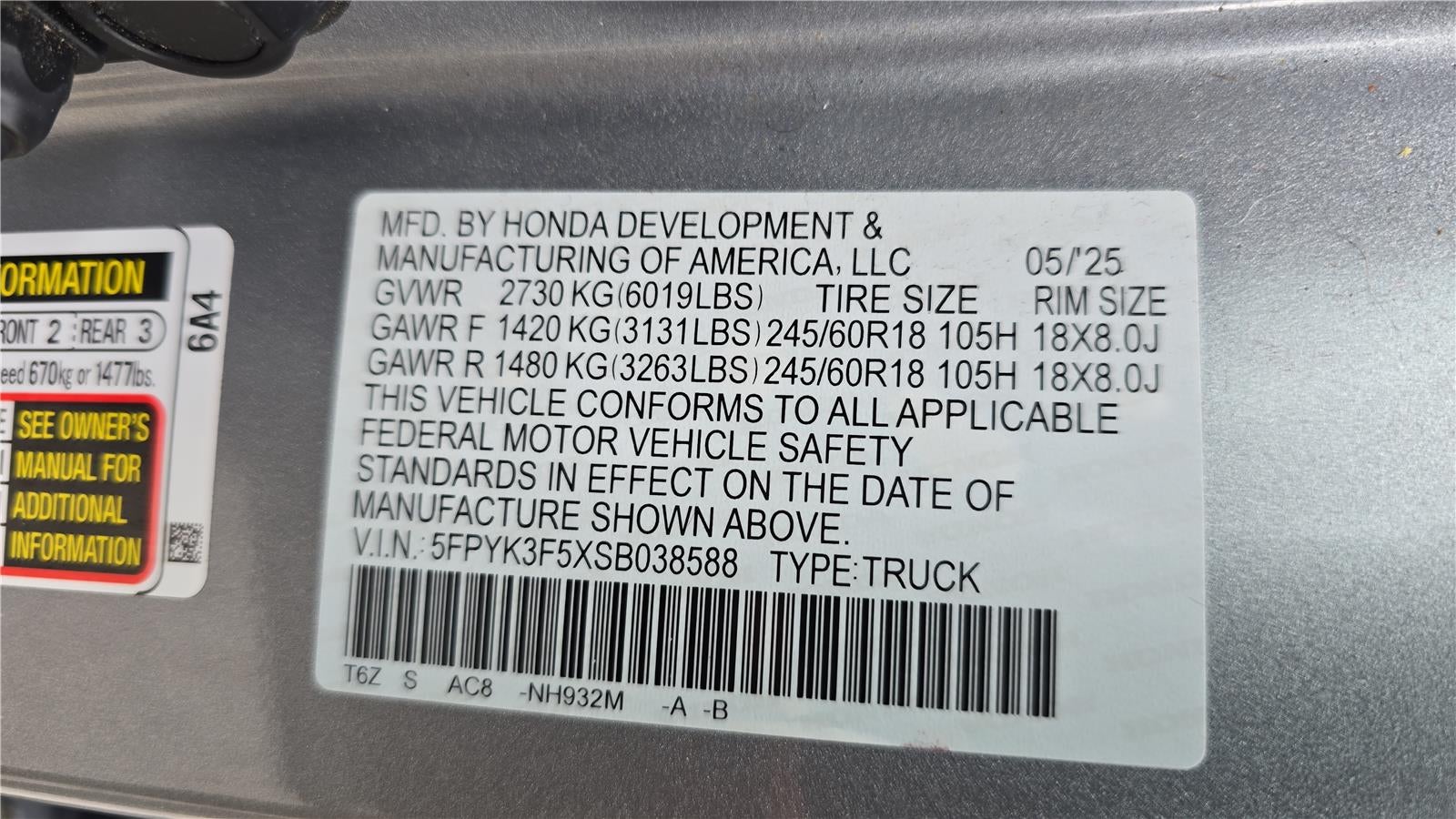 2025 Honda Ridgeline RTL