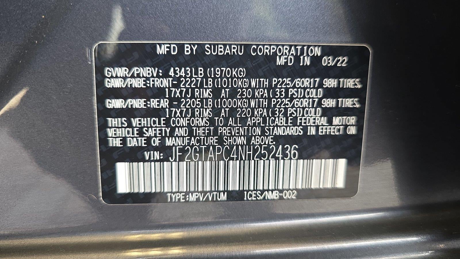 2022 Subaru Crosstrek Premium