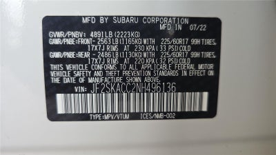 2022 Subaru Forester 4DR CVT