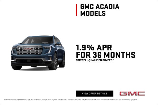 1.9% APR FOR 36 MONTHS for well-qualified buyers.1