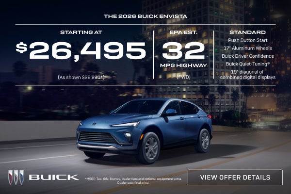 starting at $26,495
(As shown $26,990)
EPA est. 32 MPG Highway (FWD)
Push Button Start & 17in Alu...