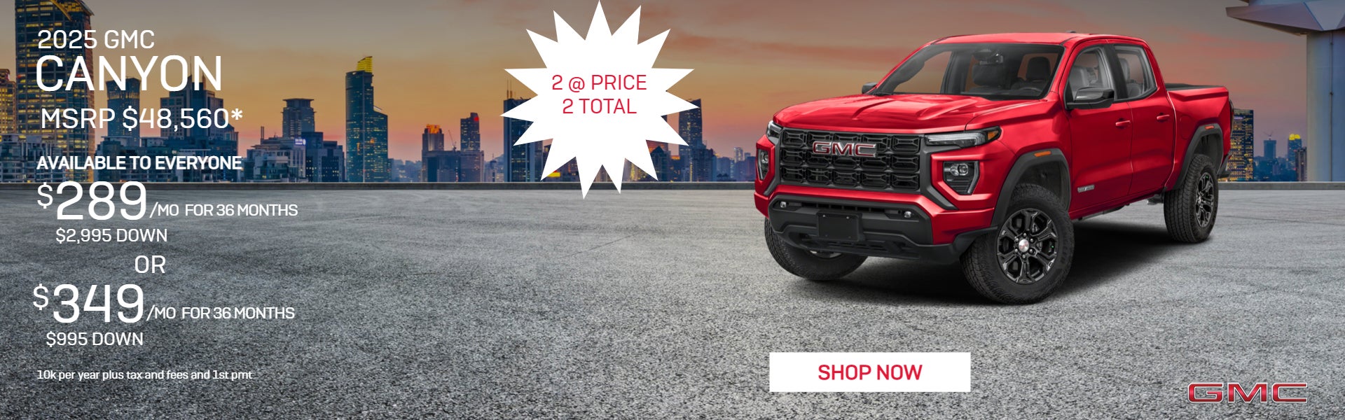 Red Canyon parked on road