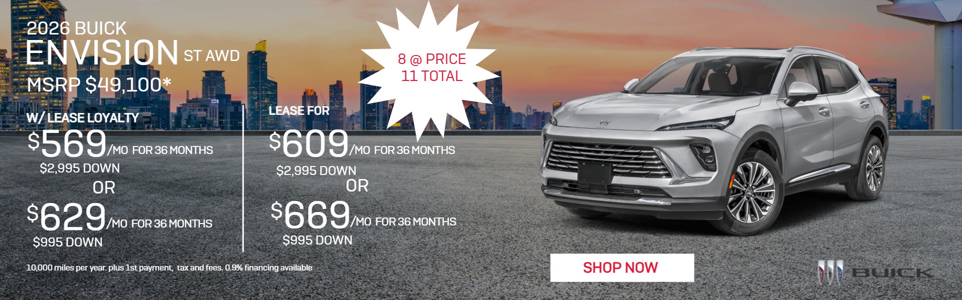 Silver Buick parked on road